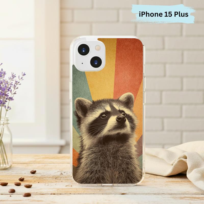 Rainbow Raccoon Retro Beam Phone Case IPhone Rainbow Raccoon Retro Beam Phone Case IPhone