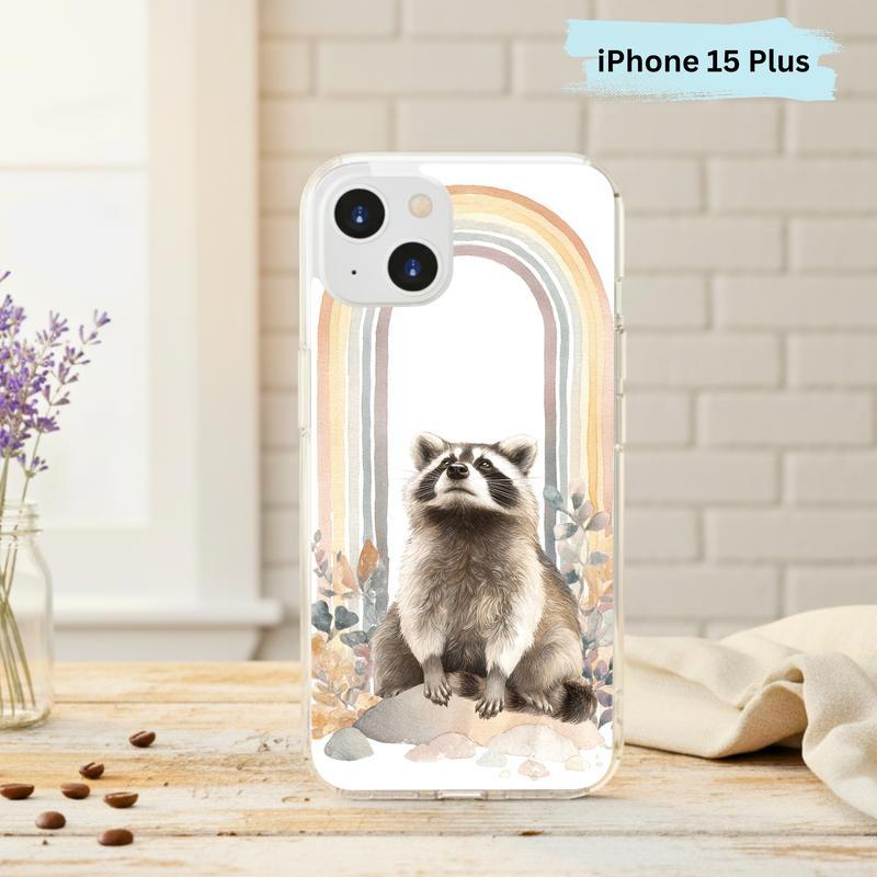 Rainbow Raccoon Whimsical Arch Phone Case IPhone Rainbow Raccoon Whimsical Arch Phone Case IPhone
