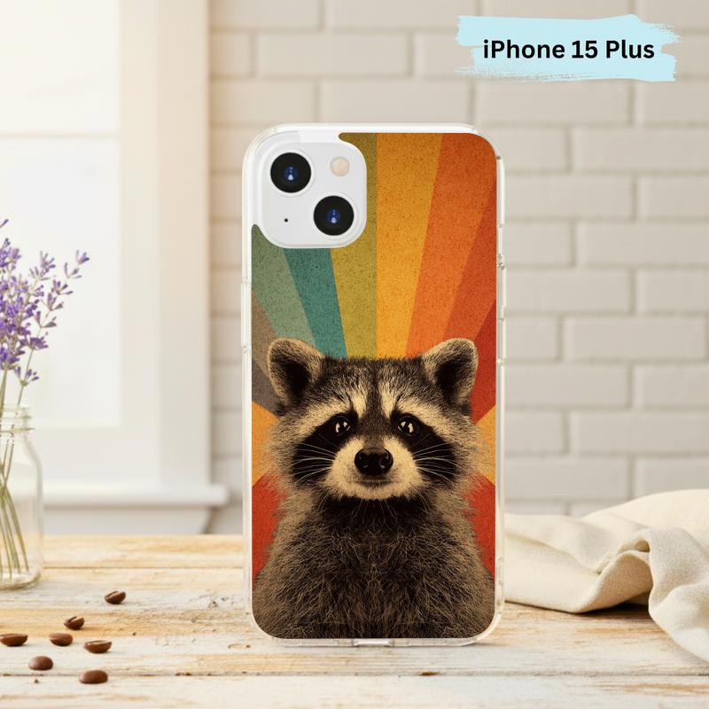 Vintage Rainbow Raccoon Phone Case IPhone Vintage Rainbow Raccoon Phone Case IPhone