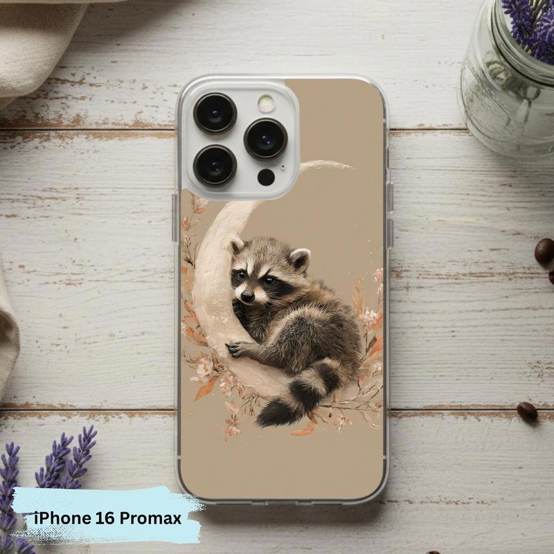 Boho Moon Baby Raccoon Phone Case IPhone Boho Moon Baby Raccoon Phone Case IPhone