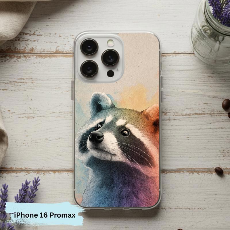 Gentle Rainbow Baby Raccoon Phone Case IPhone Gentle Rainbow Baby Raccoon Phone Case IPhone