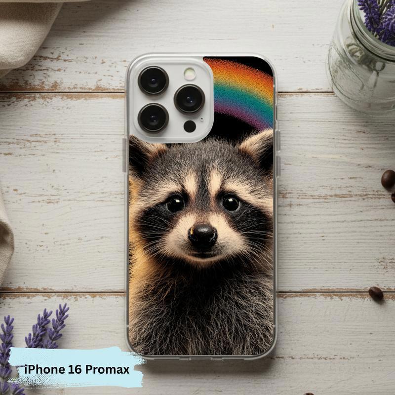 Rainbow Raccoon Hippy Aura Phone Case IPhone Rainbow Raccoon Hippy Aura Phone Case IPhone