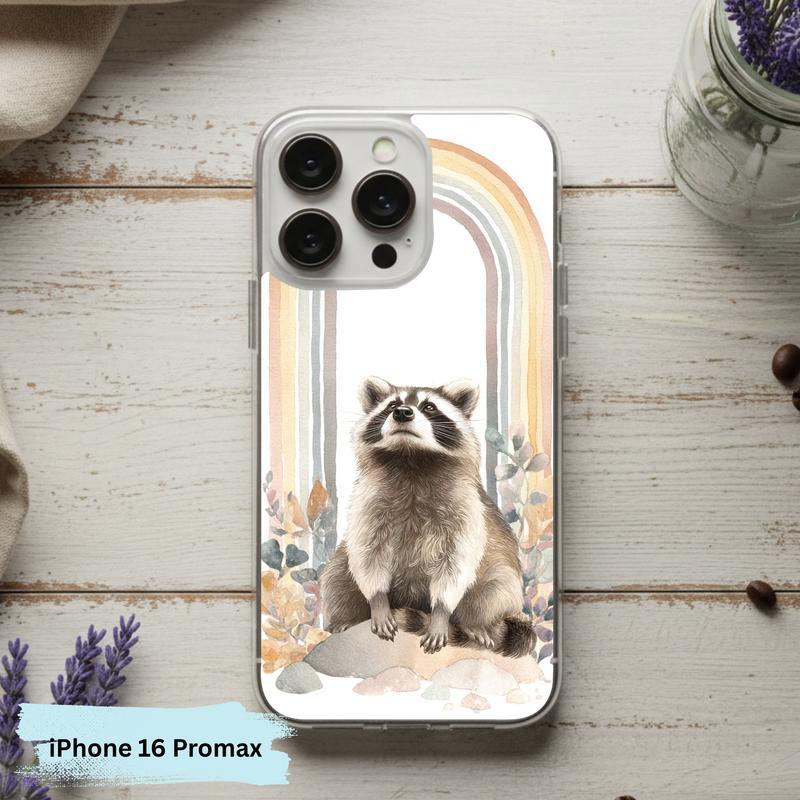 Rainbow Raccoon Whimsical Arch Phone Case IPhone Rainbow Raccoon Whimsical Arch Phone Case IPhone