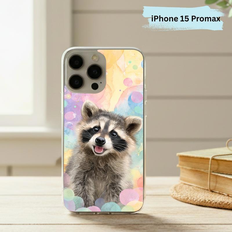 Rainbow Raccoon Happy Pastel Phone Case IPhone