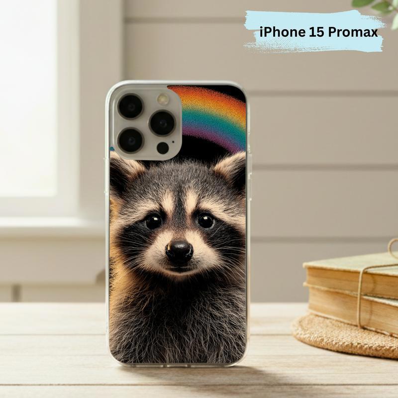 Rainbow Raccoon Hippy Aura Phone Case IPhone Rainbow Raccoon Hippy Aura Phone Case IPhone