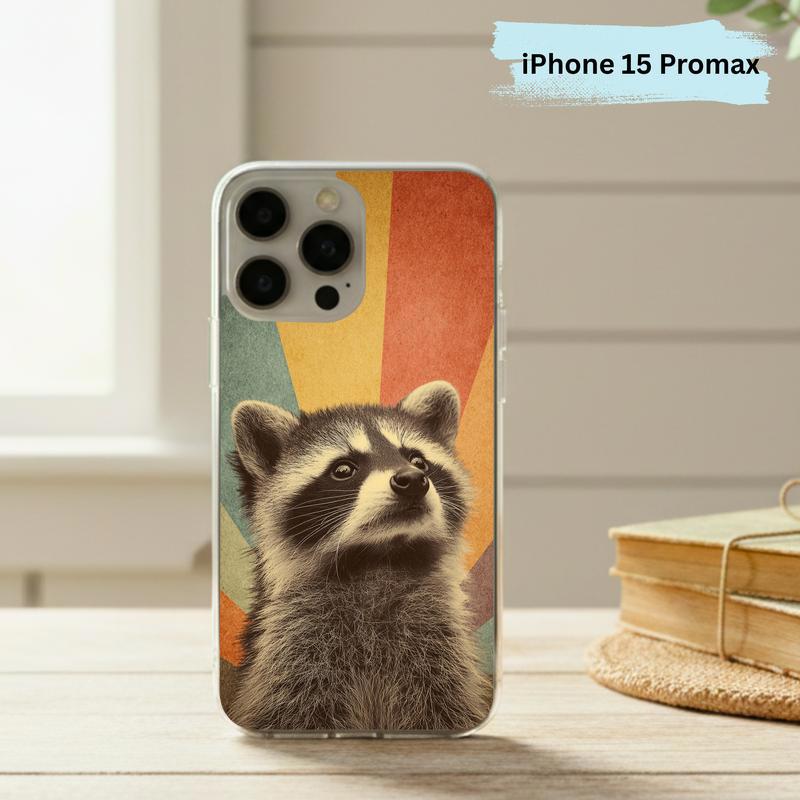 Rainbow Raccoon Retro Beam Phone Case IPhone Rainbow Raccoon Retro Beam Phone Case IPhone