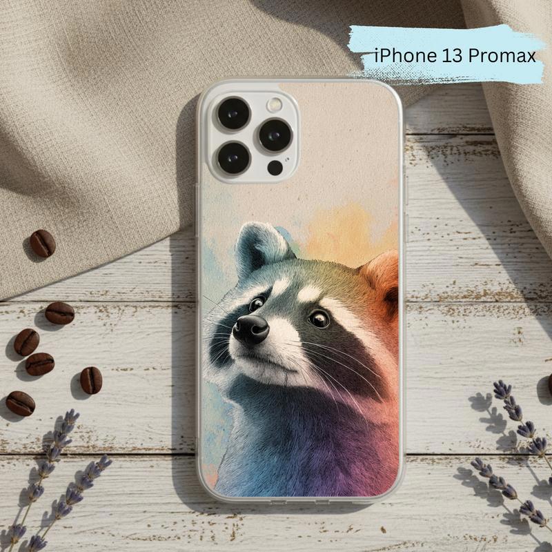 Gentle Rainbow Baby Raccoon Phone Case IPhone Gentle Rainbow Baby Raccoon Phone Case IPhone