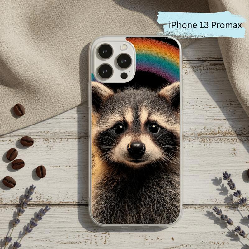 Rainbow Raccoon Hippy Aura Phone Case IPhone Rainbow Raccoon Hippy Aura Phone Case IPhone