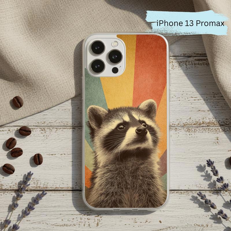 Rainbow Raccoon Retro Beam Phone Case IPhone Rainbow Raccoon Retro Beam Phone Case IPhone