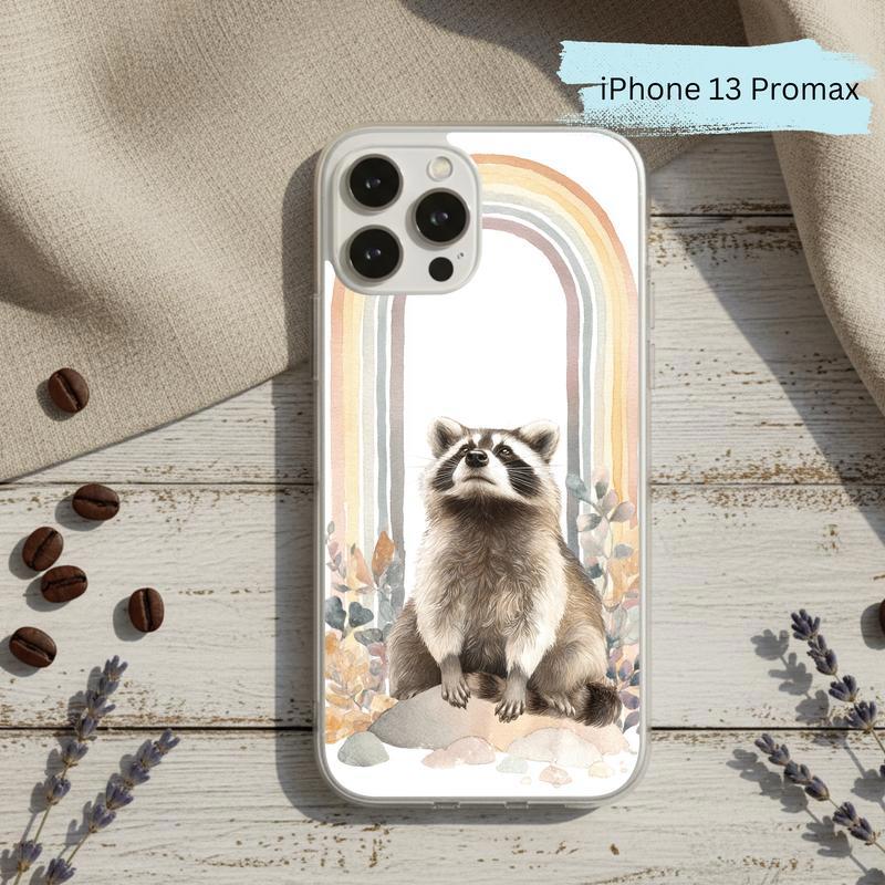 Rainbow Raccoon Whimsical Arch Phone Case IPhone Rainbow Raccoon Whimsical Arch Phone Case IPhone