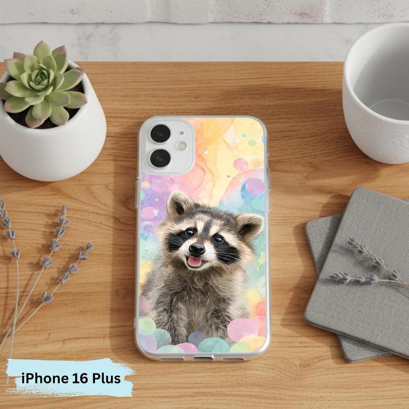 Rainbow Raccoon Happy Pastel Phone Case IPhone