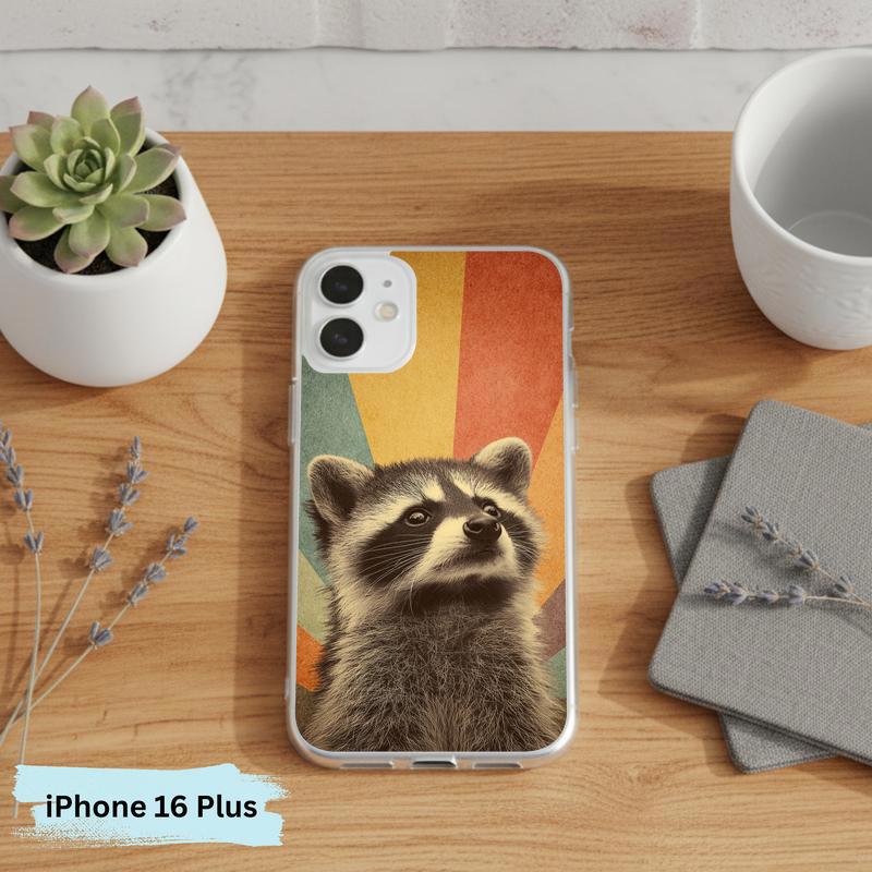 Rainbow Raccoon Retro Beam Phone Case IPhone Rainbow Raccoon Retro Beam Phone Case IPhone