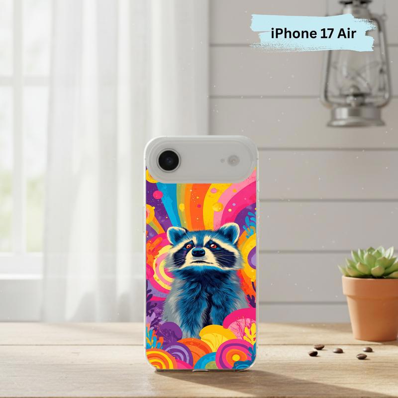 Colorful Rainbow Raccoon Phone Case IPhone Colorful Rainbow Raccoon Phone Case IPhone
