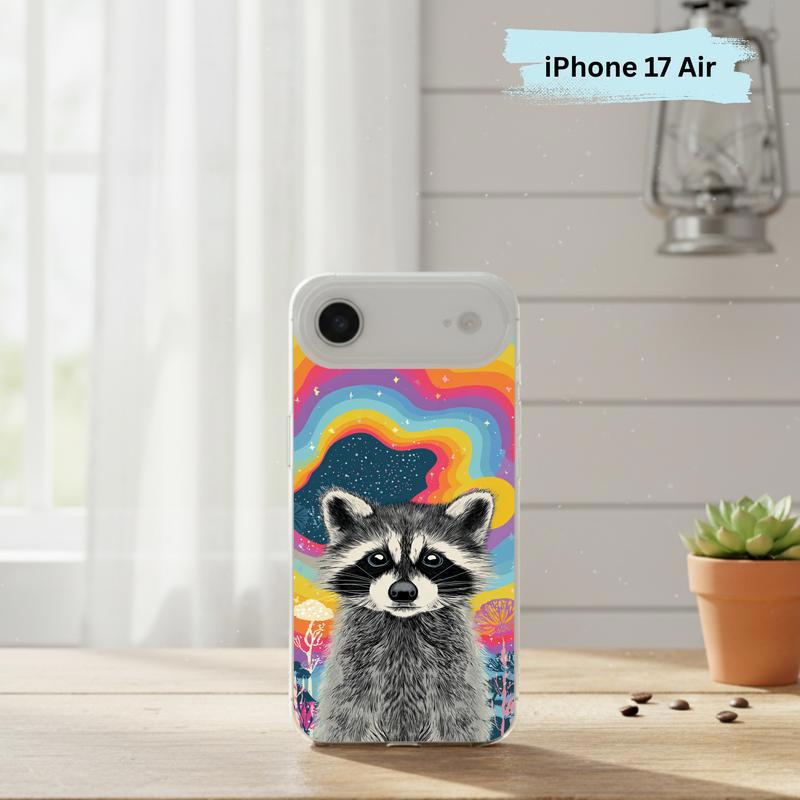 Cute Magical Rainbow Raccoon Phone Case IPhone
