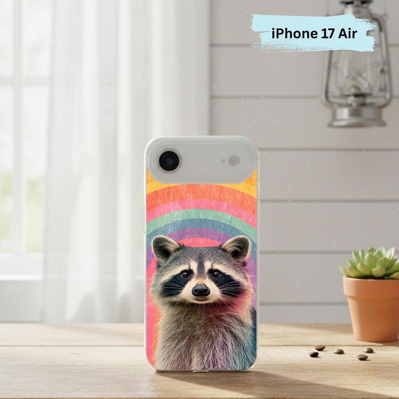 Rainbow Raccoon Groovy Smile Phone Case IPhone Rainbow Raccoon Groovy Smile Phone Case IPhone