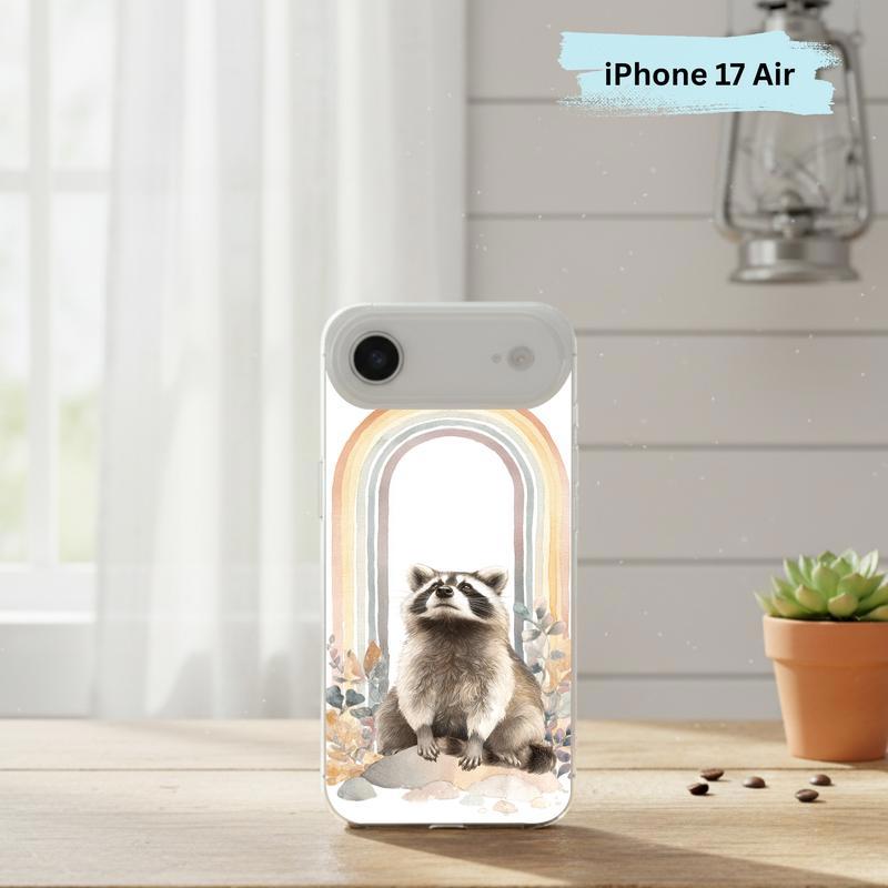 Rainbow Raccoon Whimsical Arch Phone Case IPhone Rainbow Raccoon Whimsical Arch Phone Case IPhone