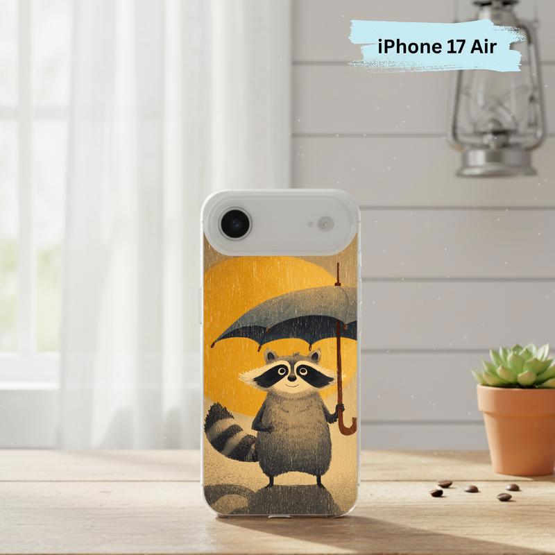 Watercolor Rainy Stormy-Cute Raccoon Phone Case IPhone Watercolor Rainy Stormy-Cute Raccoon Phone Case IPhone