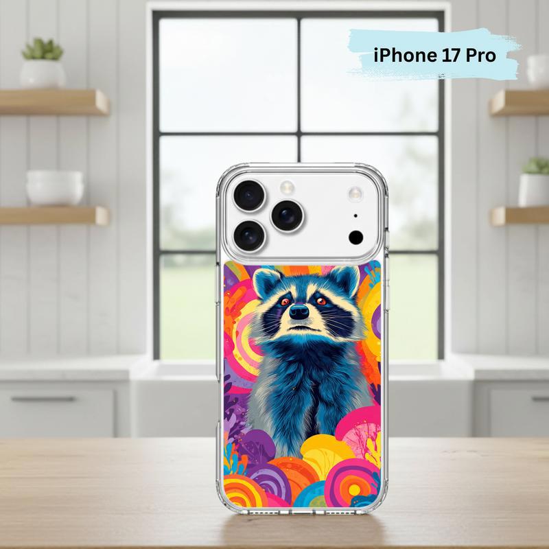 Colorful Rainbow Raccoon Phone Case IPhone Colorful Rainbow Raccoon Phone Case IPhone