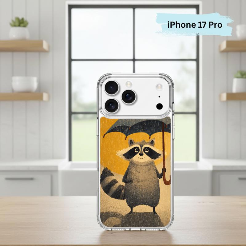 Watercolor Rainy Stormy-Cute Raccoon Phone Case IPhone Watercolor Rainy Stormy-Cute Raccoon Phone Case IPhone