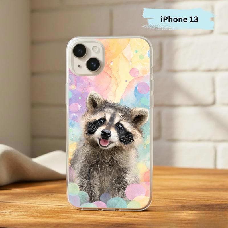 Rainbow Raccoon Happy Pastel Phone Case IPhone