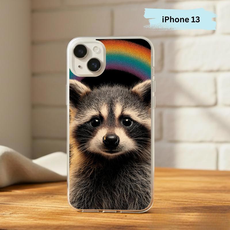 Rainbow Raccoon Hippy Aura Phone Case IPhone Rainbow Raccoon Hippy Aura Phone Case IPhone