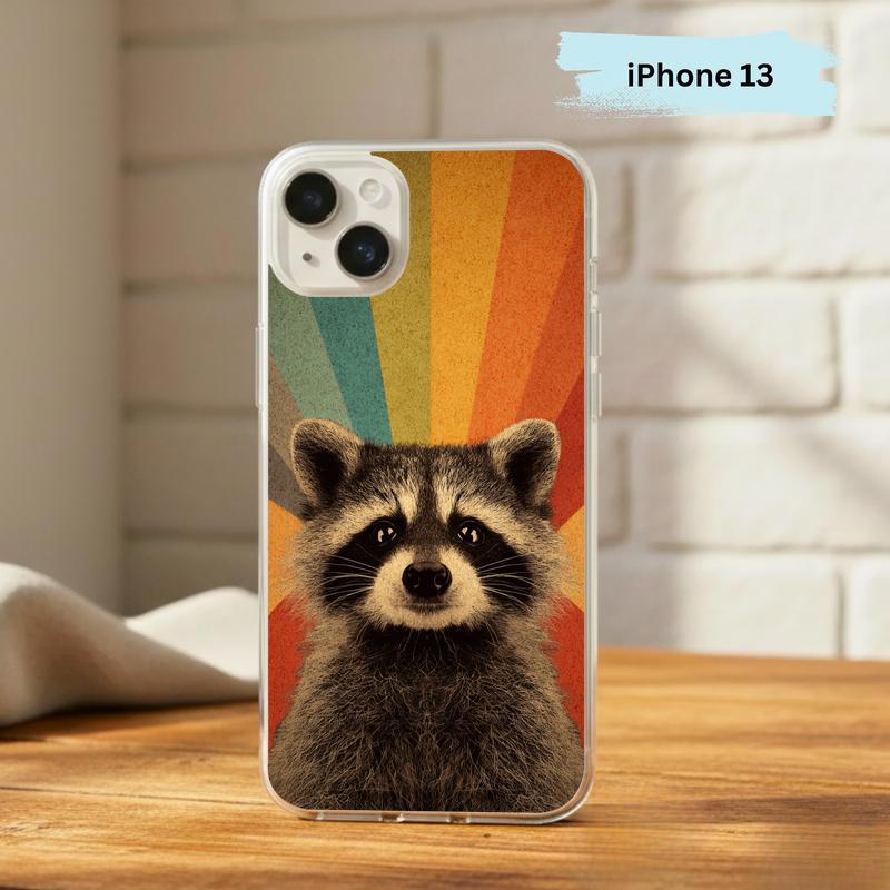 Vintage Rainbow Raccoon Phone Case IPhone Vintage Rainbow Raccoon Phone Case IPhone