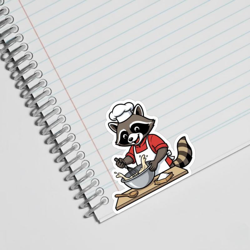 Chef Apron Pedro Raccoon Sticker