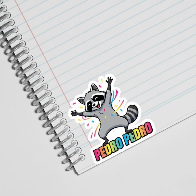 Dancing Pedro Raccoon Sticker