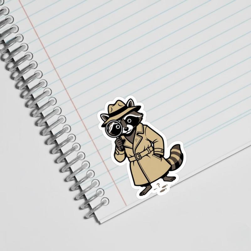 Detective Pedro Raccoon Sticker Detective Pedro Raccoon Sticker