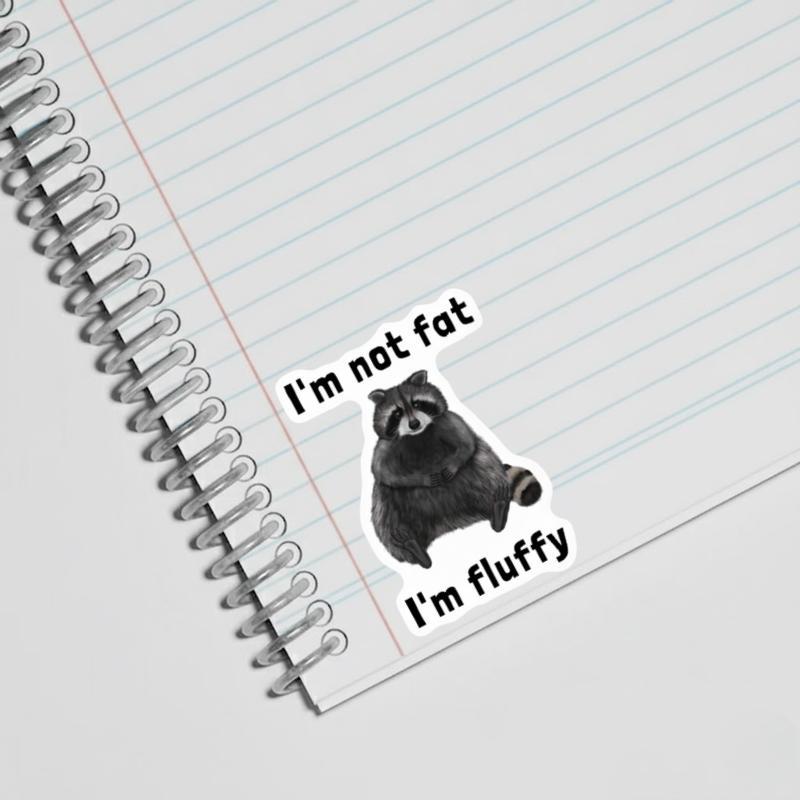 Fat Raccoon, I'm Not Fat Sticker