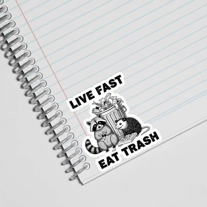 Live Trash, Eat Trash Raccoon And Possum Sticker