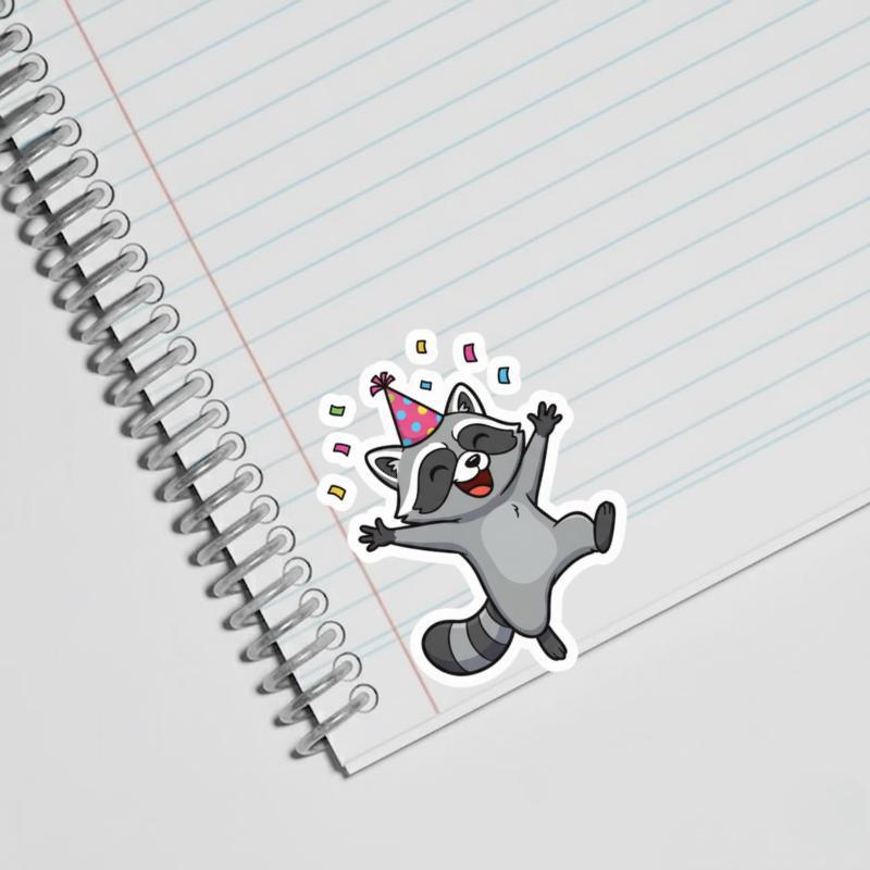 Pedro Raccoon Dancing Joyfully Sticker Pedro Raccoon Dancing Joyfully Sticker