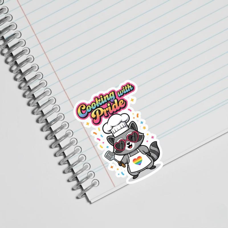 Pride Raccoon Chef Vibes Sticker