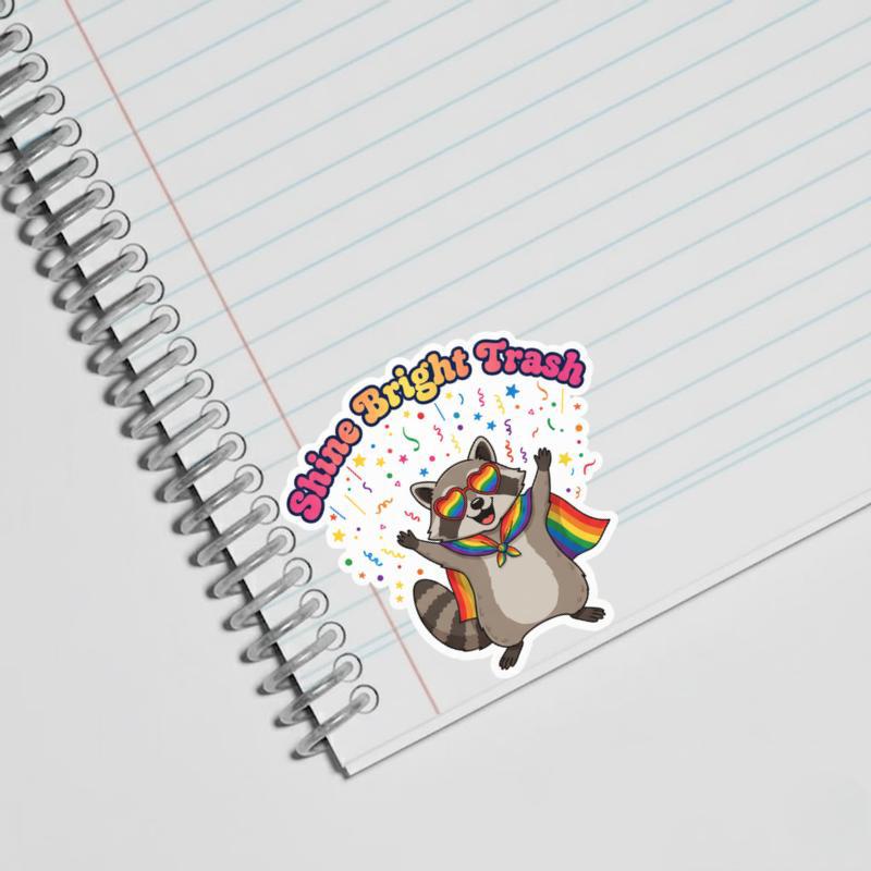 Pride Raccoon Space Explorer Sticker
