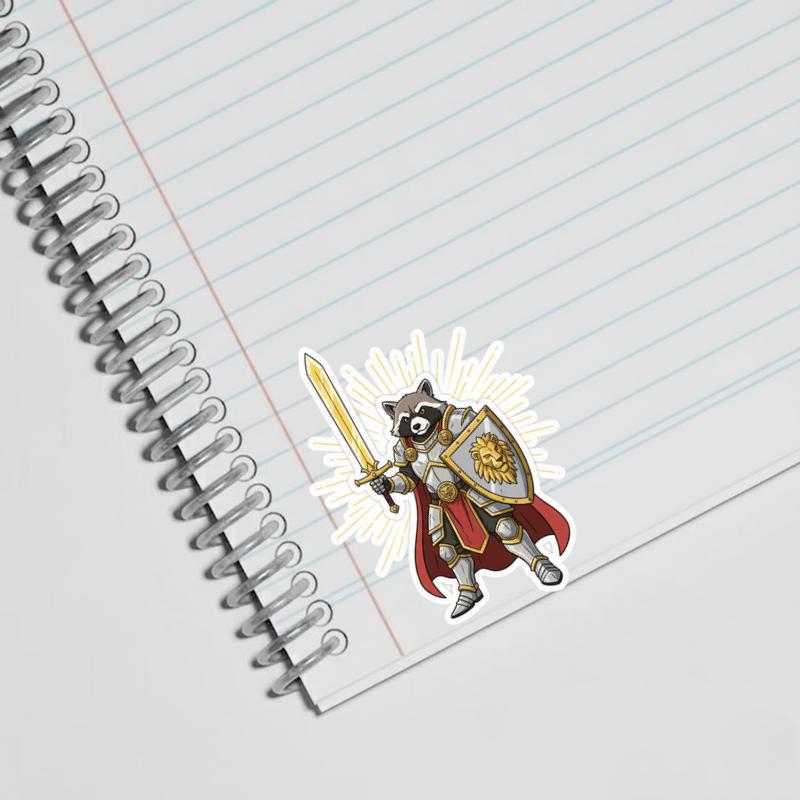 Raccoon DnD Paladin Knight Sticker