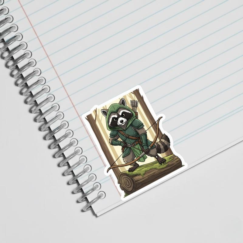 Raccoon DnD Ranger Sticker