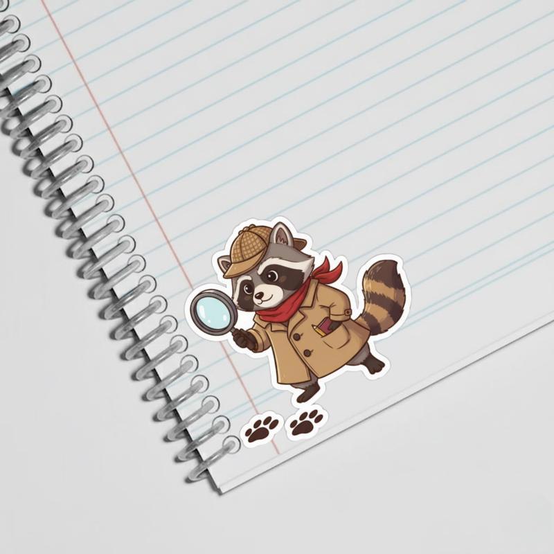 Raccoon Dog Detective Sticker Raccoon Dog Detective Sticker