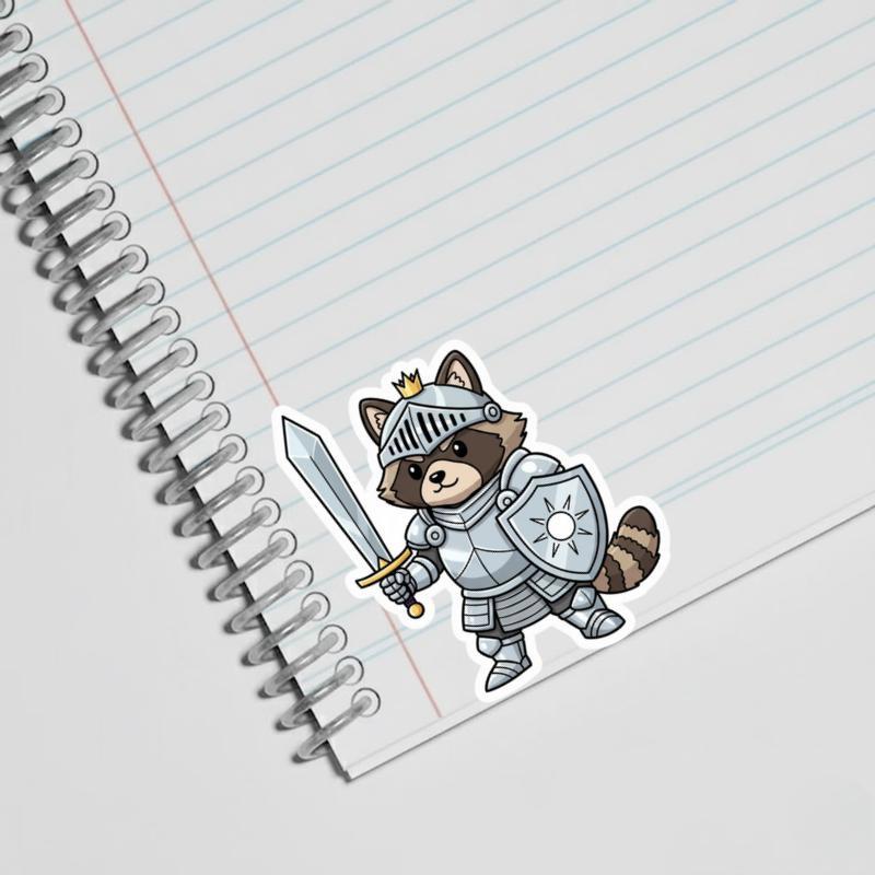 Raccoon Dog Knight Sticker