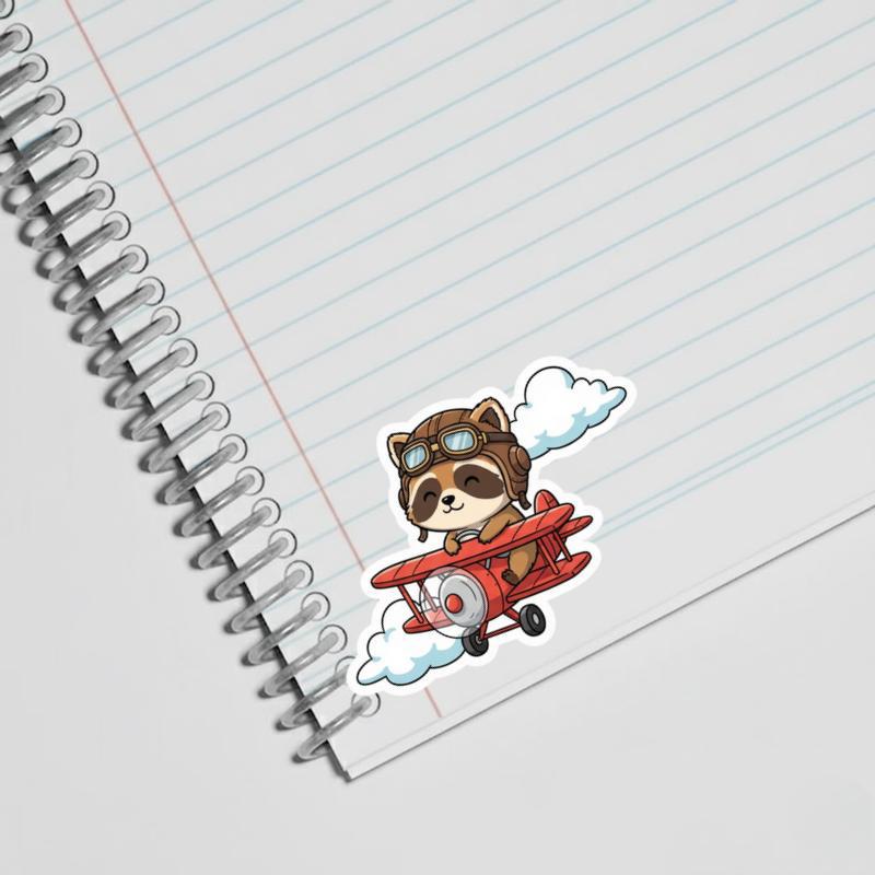 Raccoon Dog Pilot Dreamer Sticker