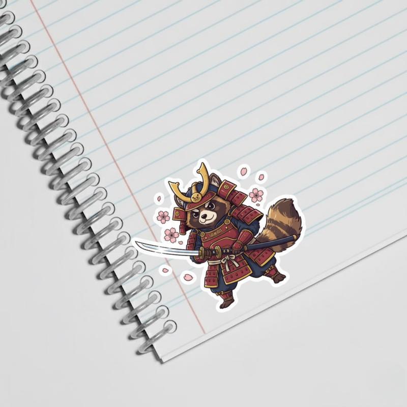 Raccoon Dog Samurai Sticker Raccoon Dog Samurai Sticker