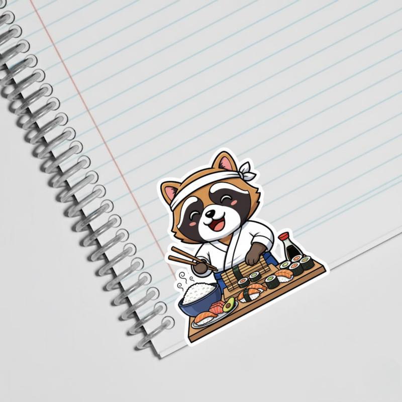 Raccoon Dog Sushi Master Sticker Raccoon Dog Sushi Master Sticker
