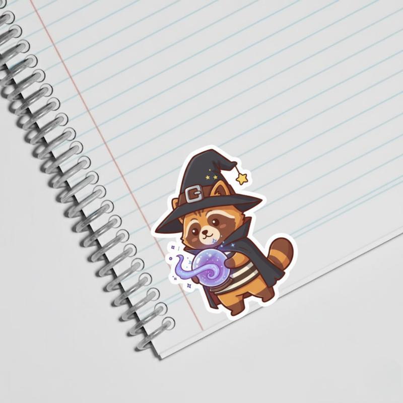 Raccoon Dog Witchy Vibes Sticker
