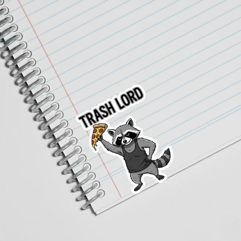 Raccoon Pizza Meme Trash Lord Sticker Raccoon Pizza Meme Trash Lord Sticker