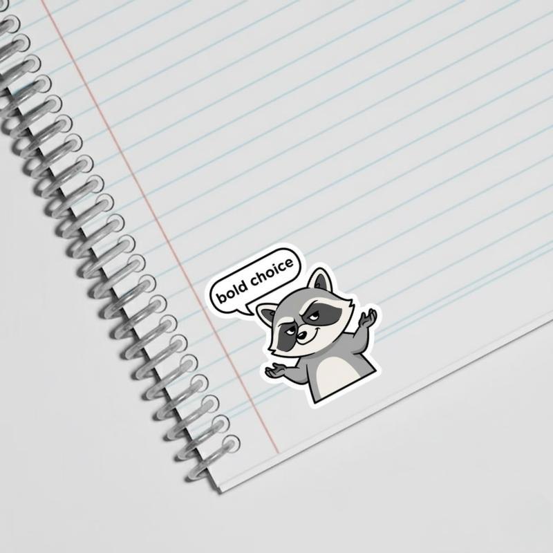 Sarcastic Raccoon “Bold Choice” Sticker Sarcastic Raccoon “Bold Choice” Sticker
