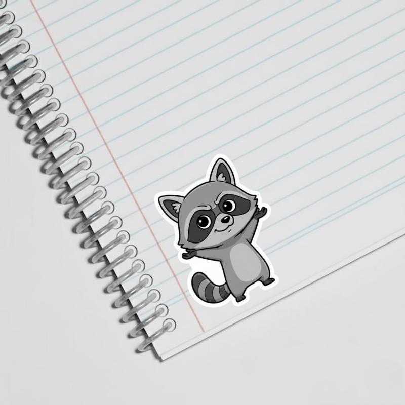 Sarcastic Raccoon Shrug Sticker