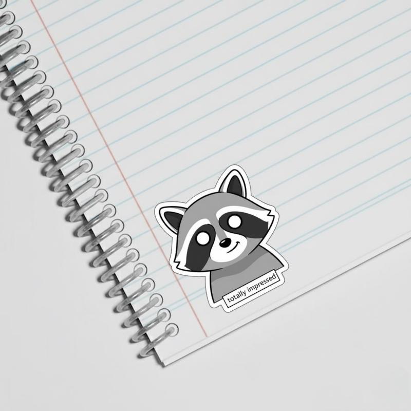 Sarcastic Raccoon “Totally Impressed” Sticker Sarcastic Raccoon “Totally Impressed” Sticker