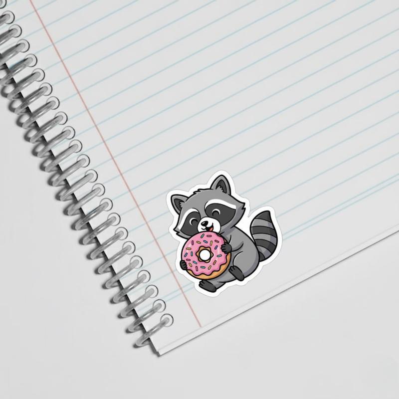Snack Raccoon Donut Hug Sticker Snack Raccoon Donut Hug Sticker