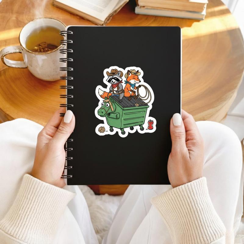 Cowboy Raccoon Fox Buddies Sticker Cowboy Raccoon Fox Buddies Sticker