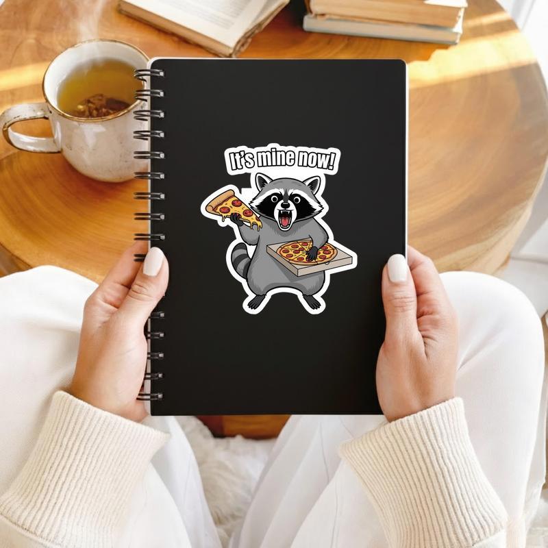 Funny Raccoon Pizza Meme Sticker Funny Raccoon Pizza Meme Sticker