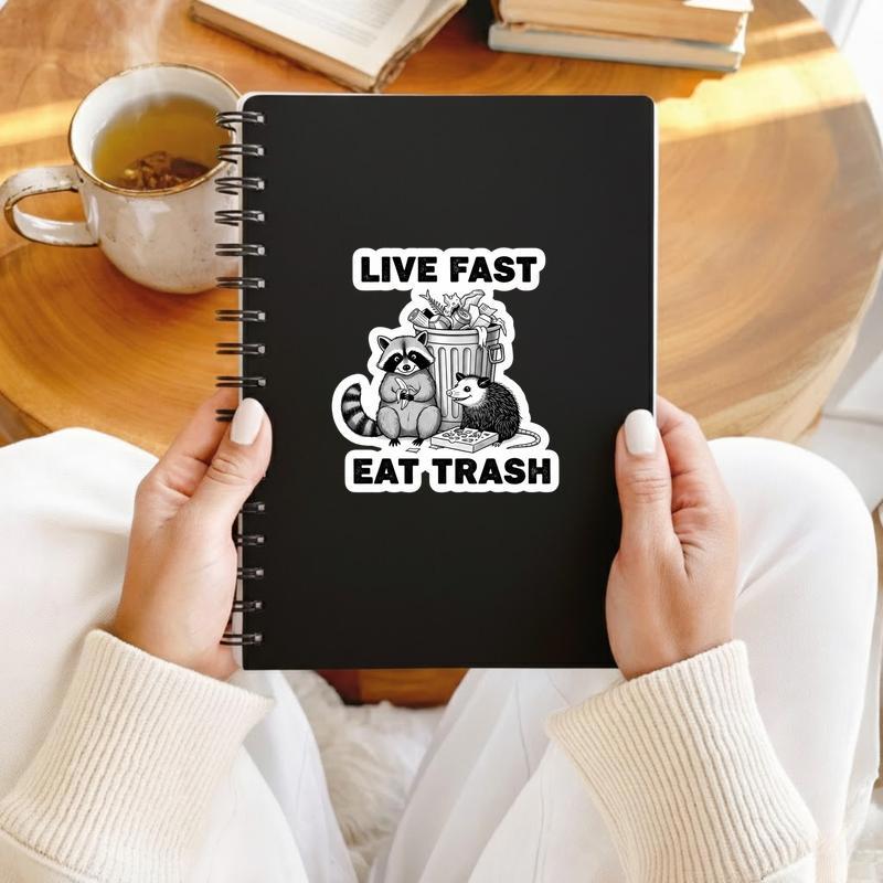 Live Trash, Eat Trash Raccoon And Possum Sticker